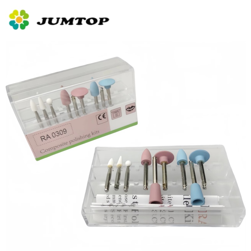 Orbital Polisher Da - JUMTOP 9-teiliges Dental-Komposit-Polier-Set, Silikon-Schleifköpfe, Zahnpolierer, Polierbohrer
